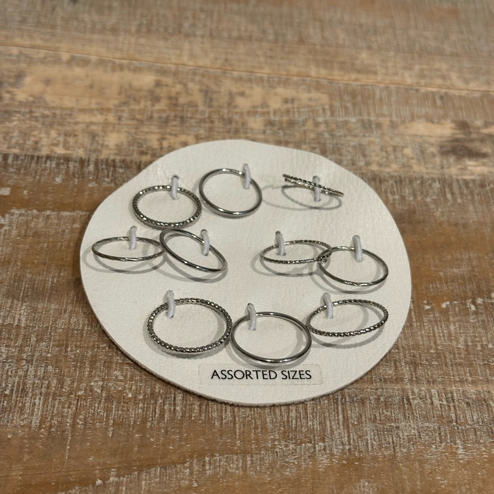 Silver Color Stackable Rings